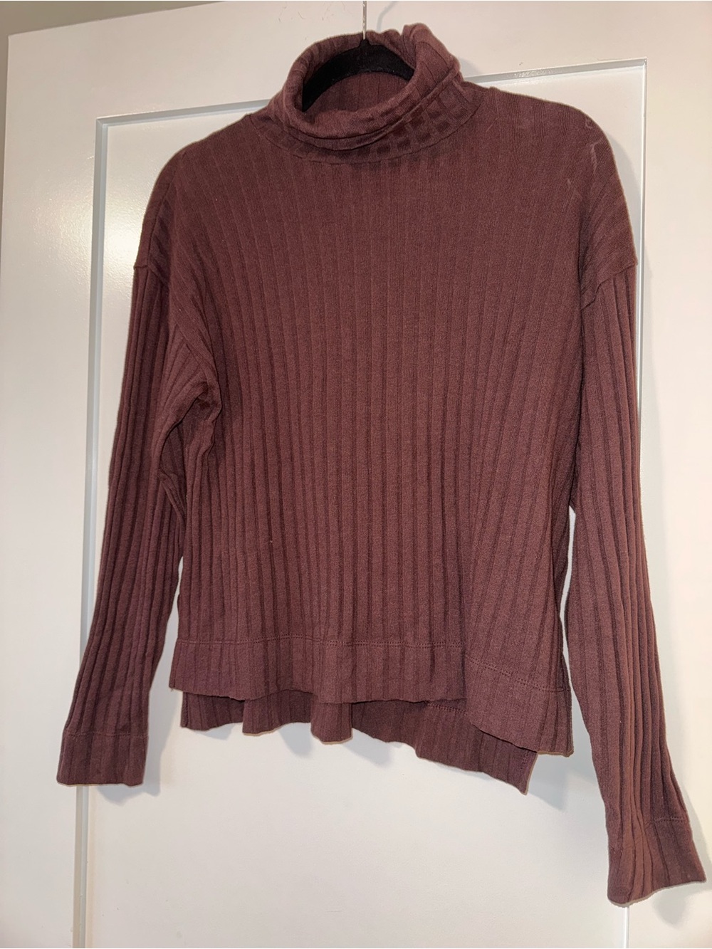 Madewell Wide Rib Turtleneck Sweater Brown